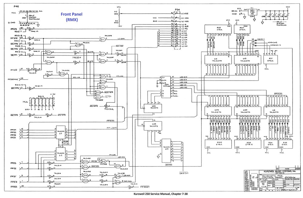 Schematic Control Panel Board (RMX), 4 sheets - Sheet 4